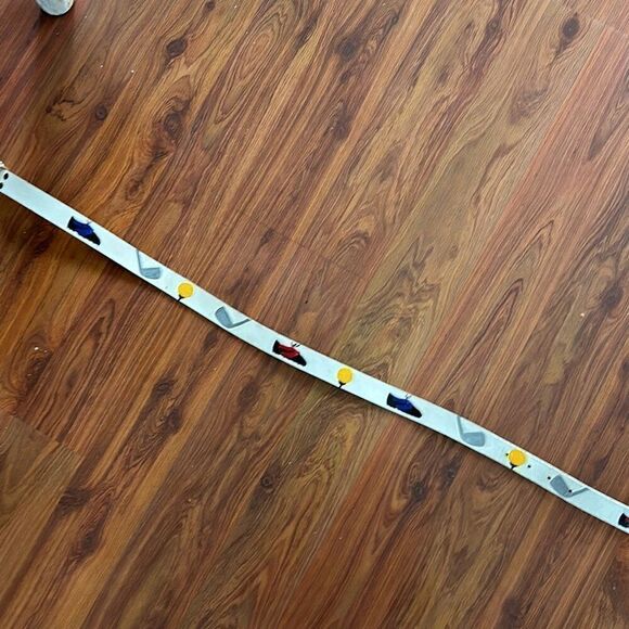 Diane Weiss NYC white leather painted golf belt artisan size small - Picture 2 of 5